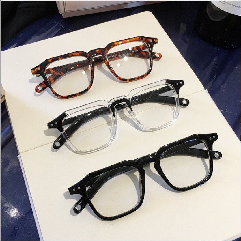 Mắt kính nữ nam giả cận đẹp phong cách Hàn Quốc kính mát gọng cận thời trang chống tia UV thời trang ABICA 058