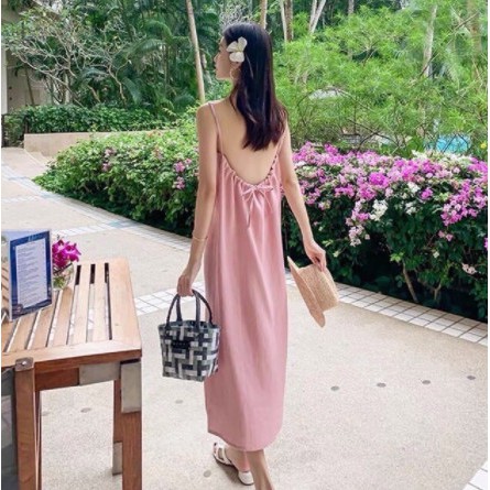 váy maxi đũi 2 dây hở lưng | BigBuy360 - bigbuy360.vn