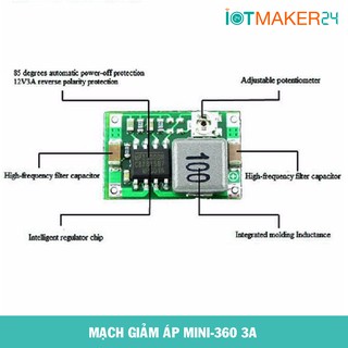Mạch Giảm Áp DC-DC LM2596 Mini-360 3A