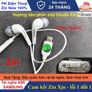 Tai nghe SAMSUNG A70, A80 (chân cắm Type - C) Chính hãng - Tặng kèm dây quấn bảo vệ