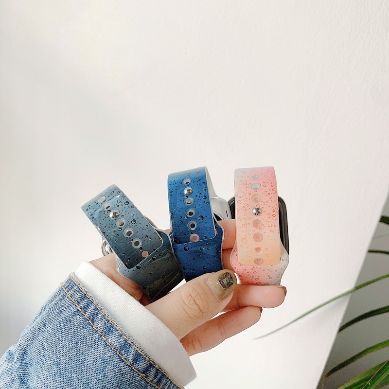 Dây Đeo Đồng Hồ Màu Gradient 44mm 40mm 42mm 38mm 41mm 45Mm 49mm Cho Apple Watch Series 8 7 6 SE 5 4 3 2 1
