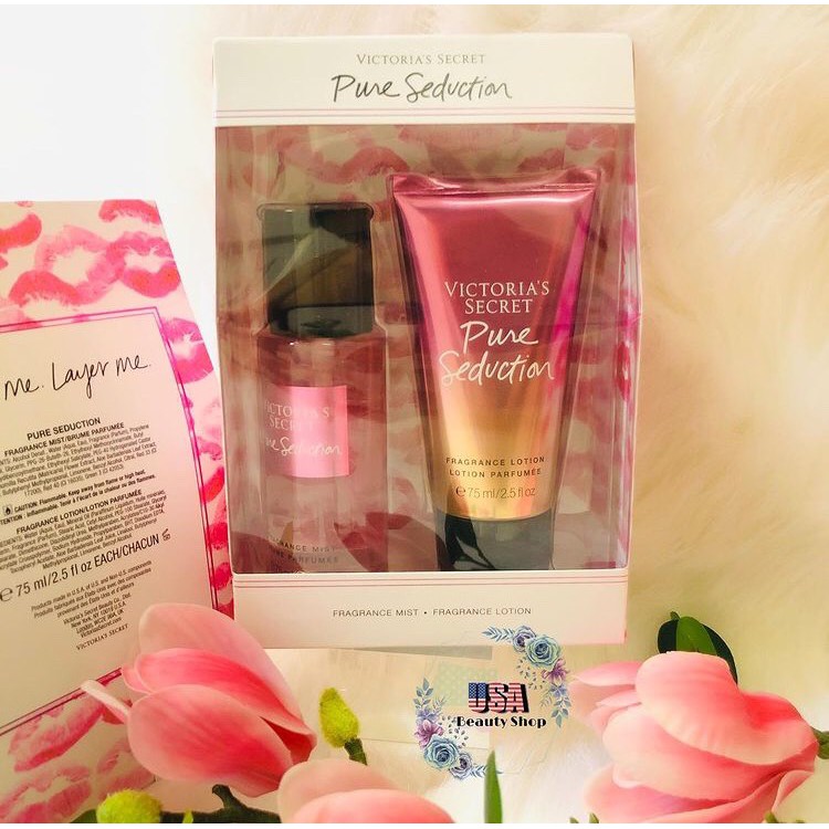 VS - Mini Gift Set | Bộ Quà Tặng Mini Xịt Thơm và Sữa Dưỡng Thể Victoria's Secret Mini Body Mist and Lotion