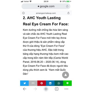 KEM DƯỠNG MẮT AHC 30ml (mẫu mới)