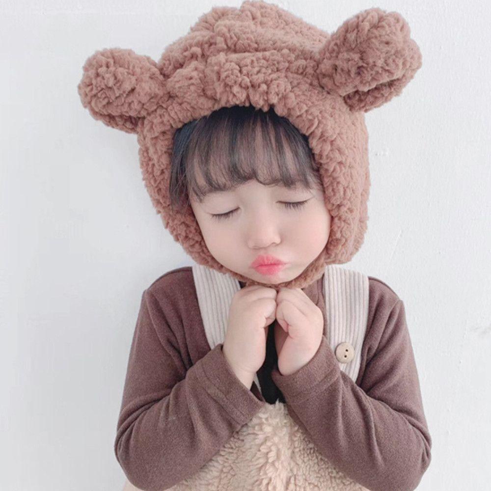 SUMU Mũ Len Dệt Kim Đính Tai Thỏ Bằng Nhung Thời Trang Mùa Đông Ấm Áp