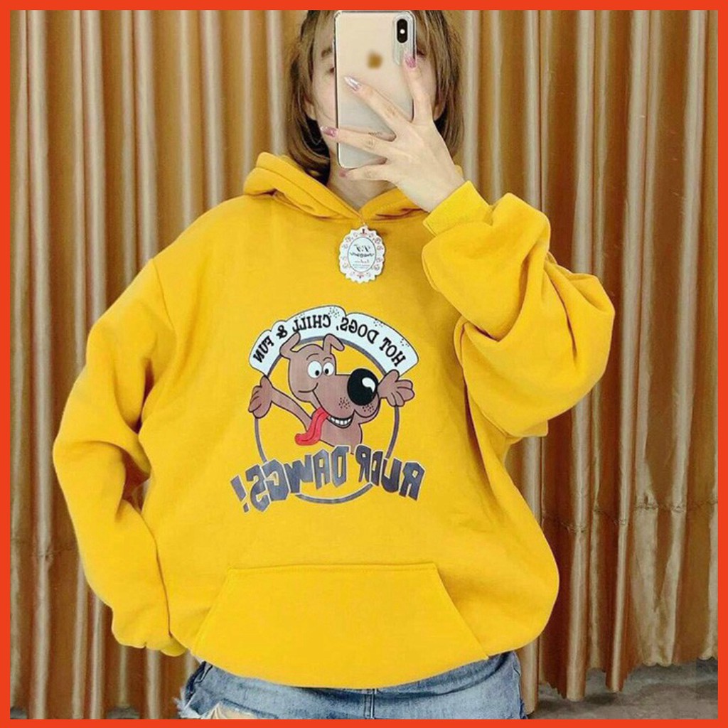 ÁO HOODIE - ÁO KHOÁC NỈ NGOẠI Hot Dogs ( Cổ Chui)