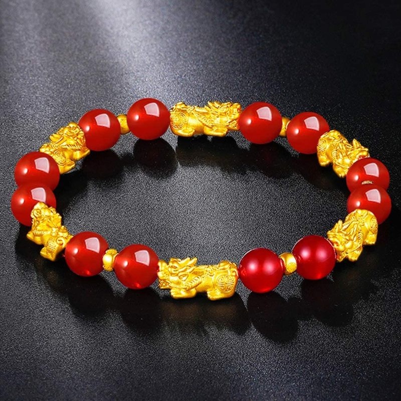 Vòng Đeo Tay Đá Obsidian May Mắn Phong Thủy Trung Hoa