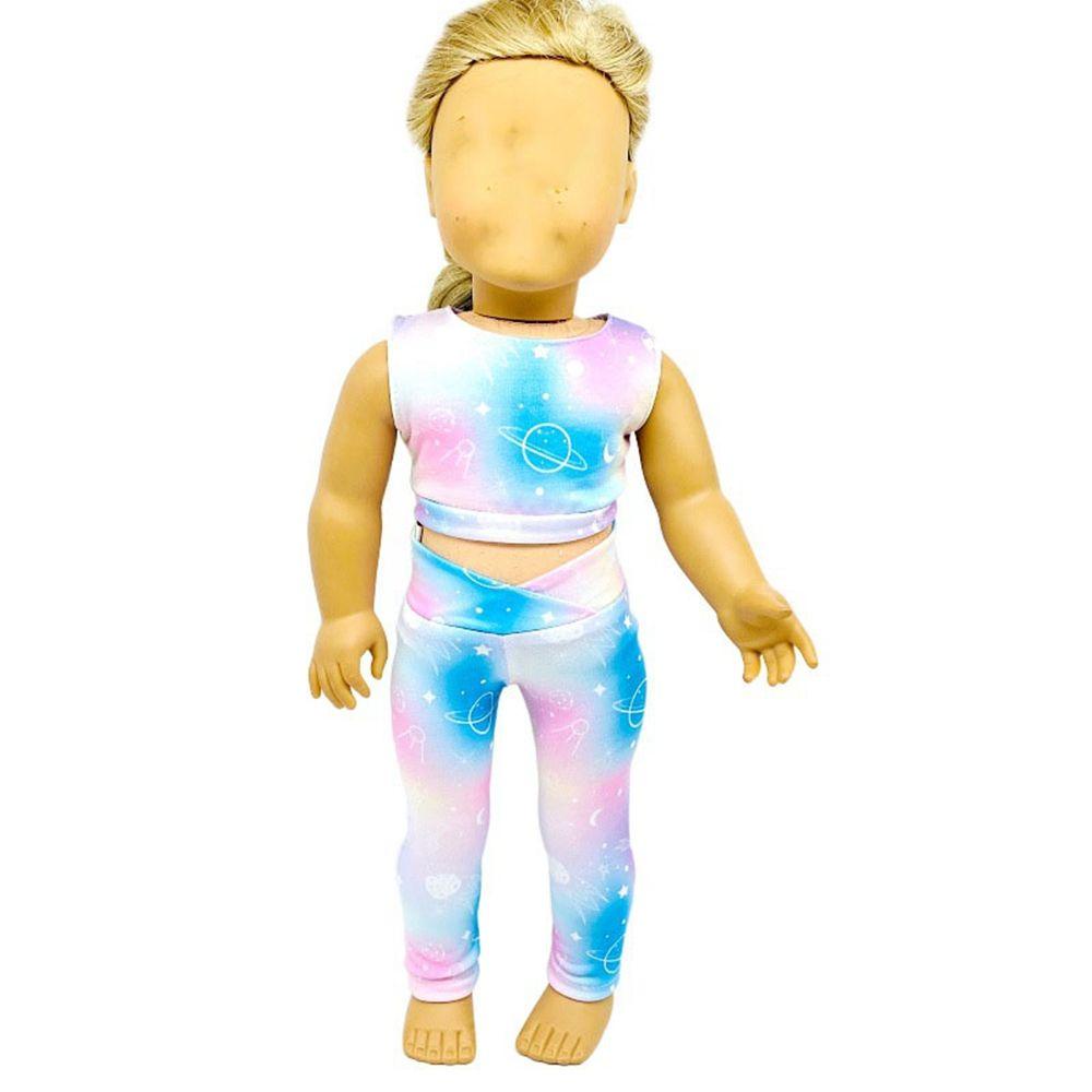 Bộ Quần Áo Tập Yoga 43cm Họa Tiết Bầu Trời Sao Thời Trang Cho Bé Gái