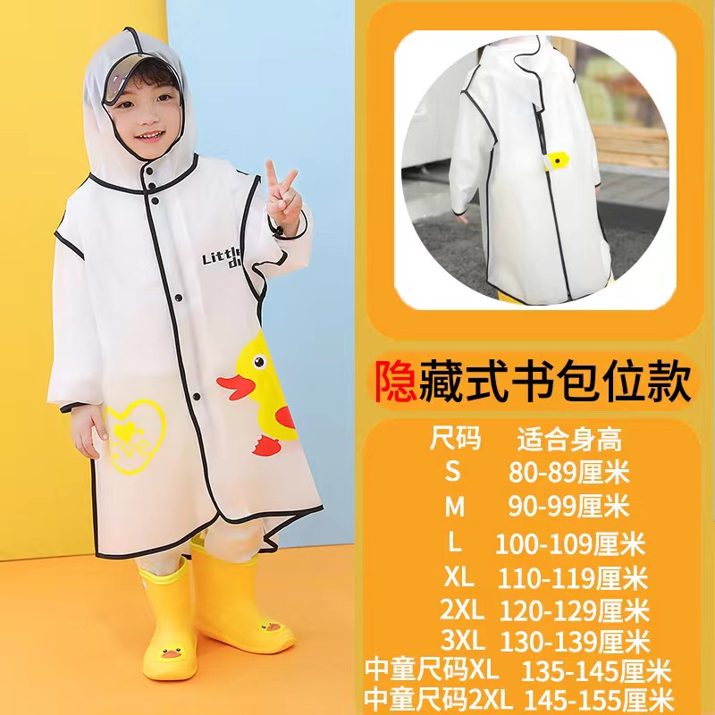 Áo mưa trẻ em cao cấp trong suốt không mùi, bộ áo mưa cho bé có mũ nhiều mẫu dễ thương