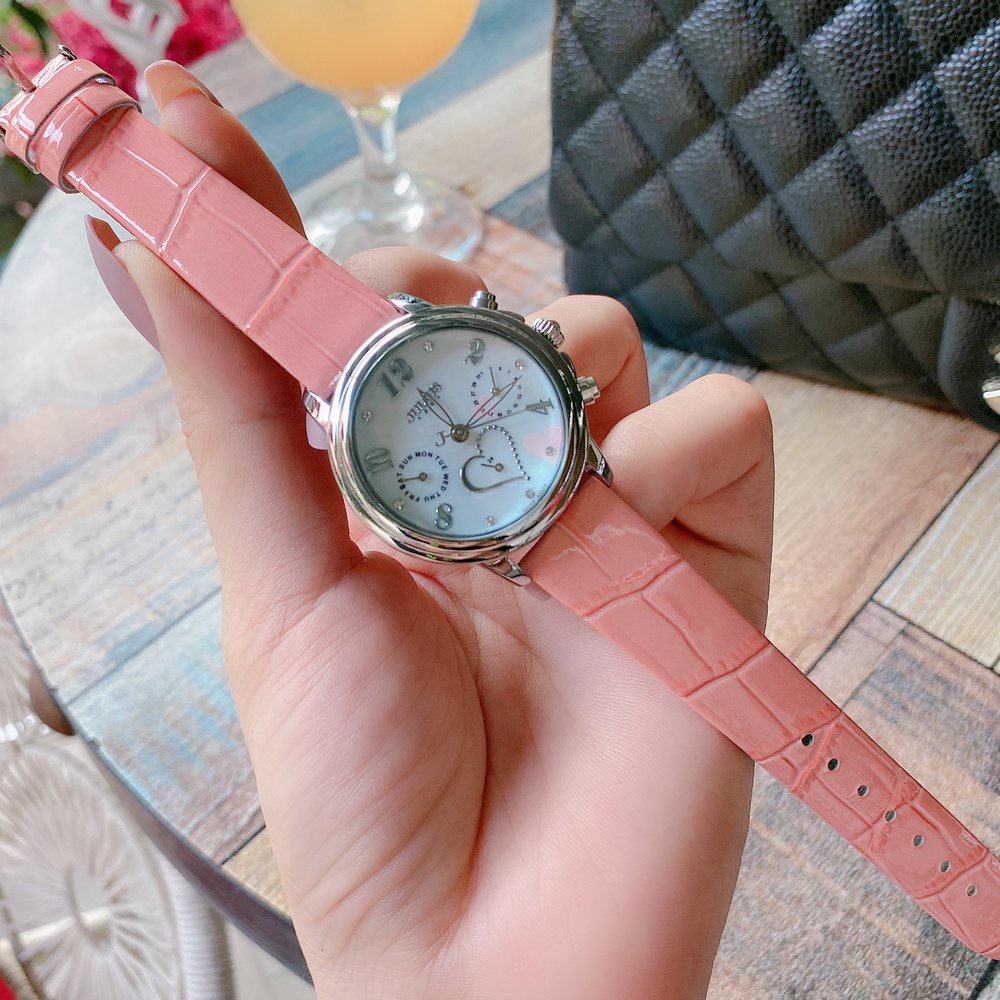 Julius Official | Đồng hồ nữ Julius 6 kim Ja844 dây da