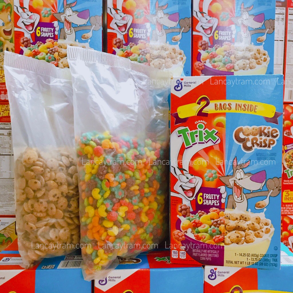 NGŨ CỐC MIX 2 VỊ TRIX & COOKIE CRISP CEREAL VARIETY PACK 793GR