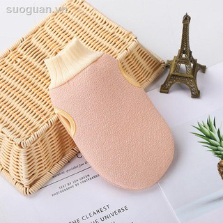2-sided exfoliating bath gloves for adults