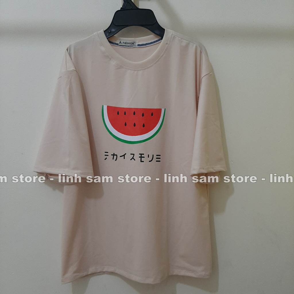 Áo thun tay lỡ nữ SAM CLO phông form rộng freesize dáng Unisex mặc cặp, nhóm, lớp in hình trái cây | BigBuy360 - bigbuy360.vn