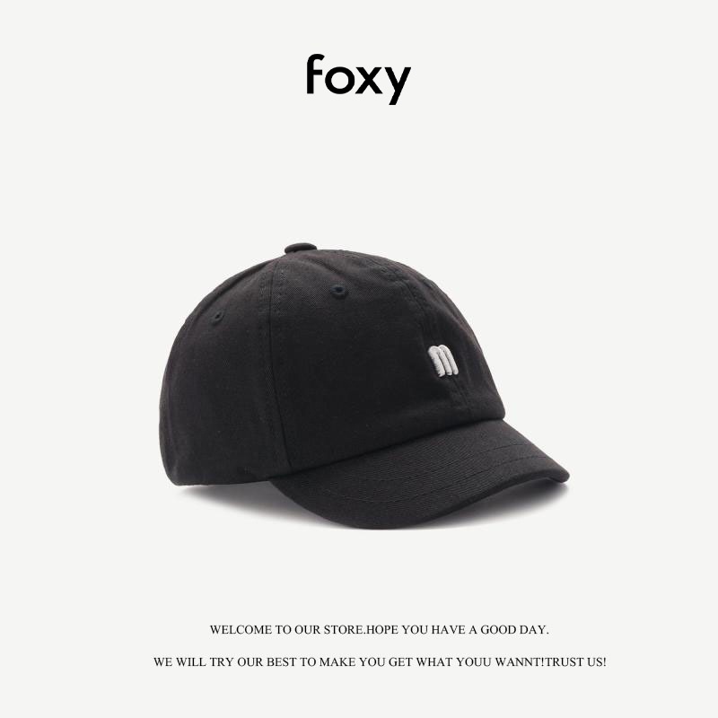 Mũ Chìa Mũ Bóng Chày FOXY Vải Cotton Thêu Chữ Phong Cách Hàn Quốc - FOY003