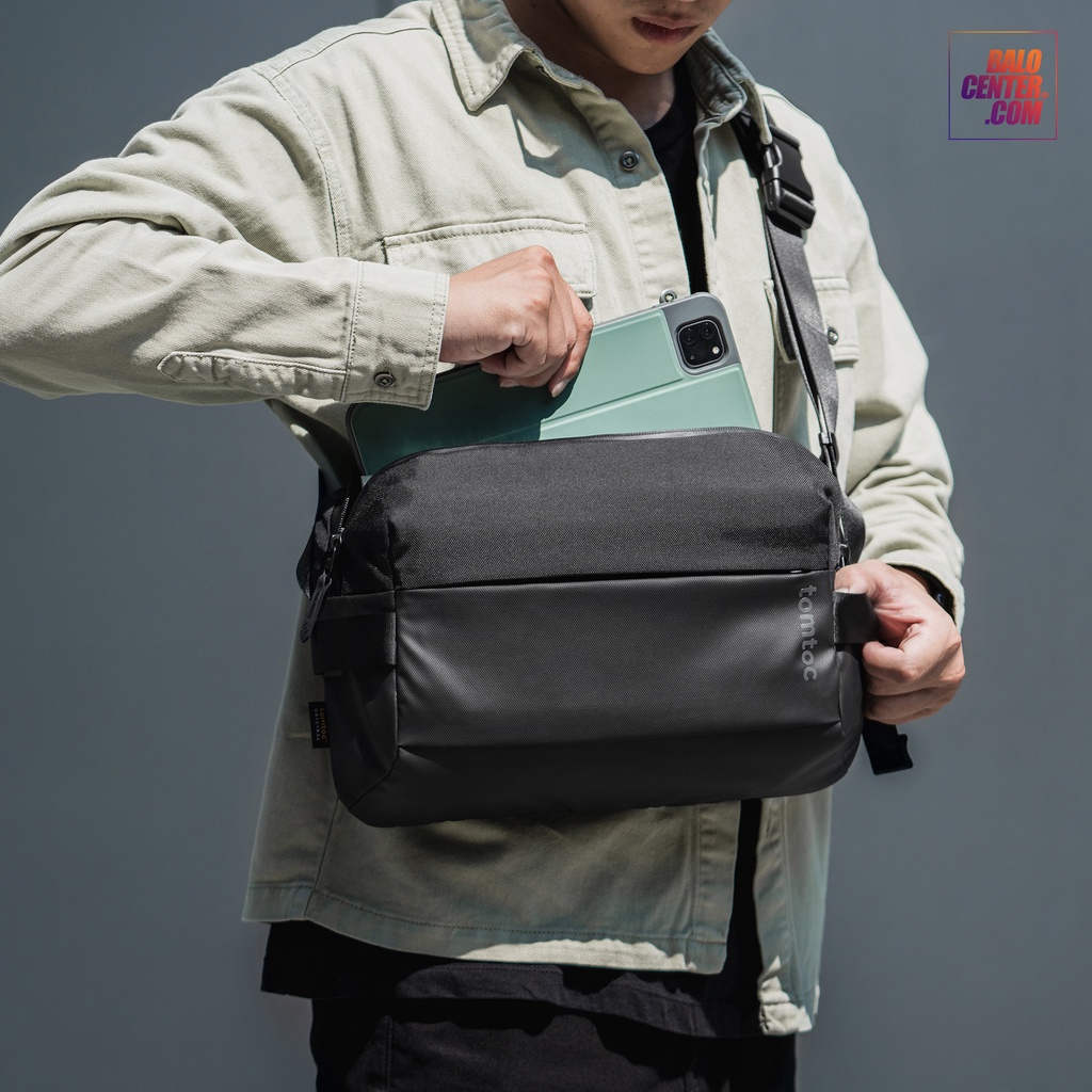 Túi Đeo Chéo Nam Nữ Tomtoc Urban Codura 3 Ngăn Chứa Lớn, Đựng Phụ Kiện Tiện Lợi, Chất Liệu Chống Thấm Nước