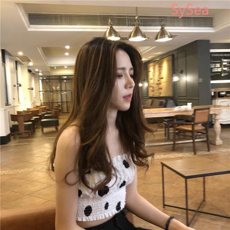 Áo Tank Top Hoạ Tiết Chấm Bi Phong Cách Hàn Quốc