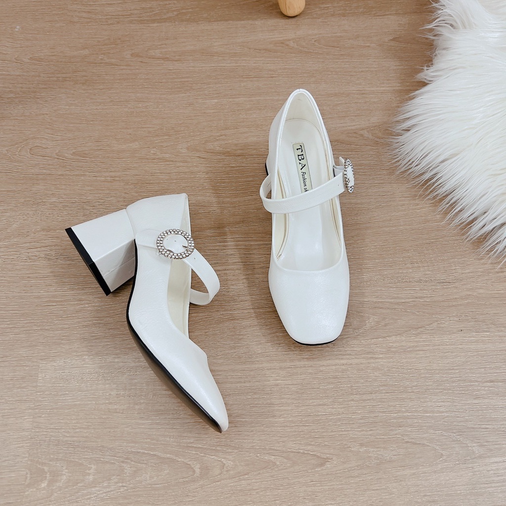 Giày Cao Gót Dây Hậu Khóa Cạnh Tròn CLA79