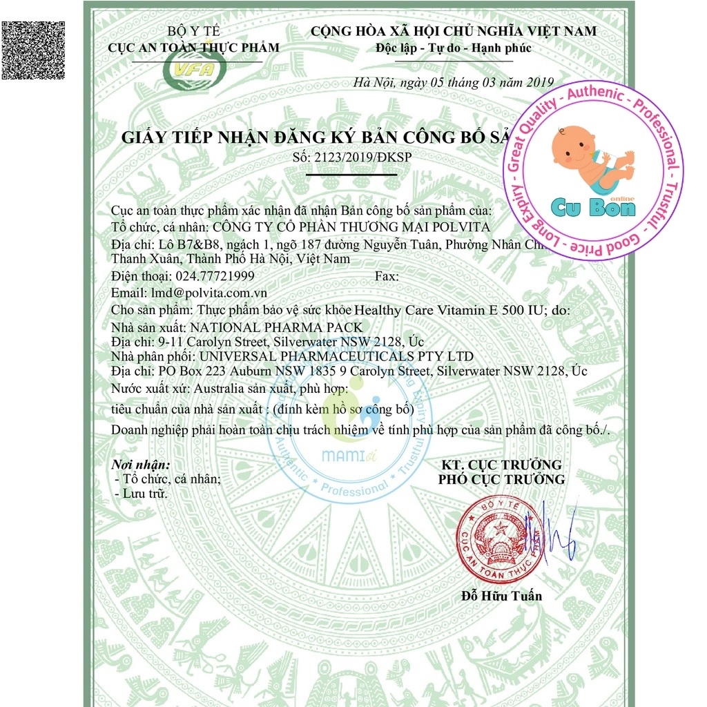 Viên uống Healthy Care Vitamin E 500IU, Úc 200 viên hỗ trợ tái tạo, làm đẹp da và tóc hỗ trợ sức khỏe tim mạch