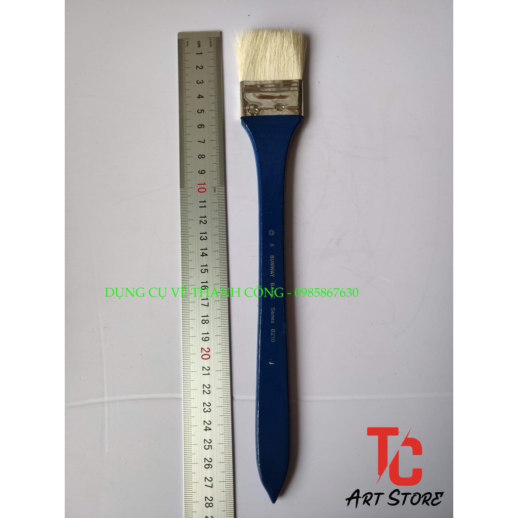 Cọ bản ngang Sunway B210 lông thỏ mềm,vẽ acrylic,sơn dầu, màu nước...