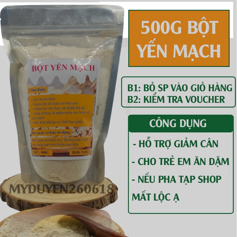 500g Bột Yến Mạch Úc nguyên chất 100% nấu ăn làm bánh đắp mặt
