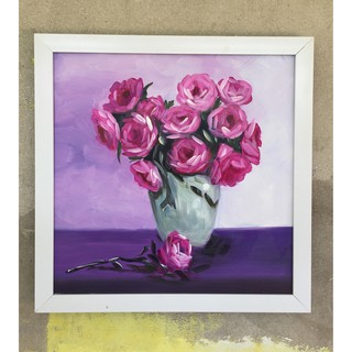 Tranh sơn dầu 35x35cm cả khung