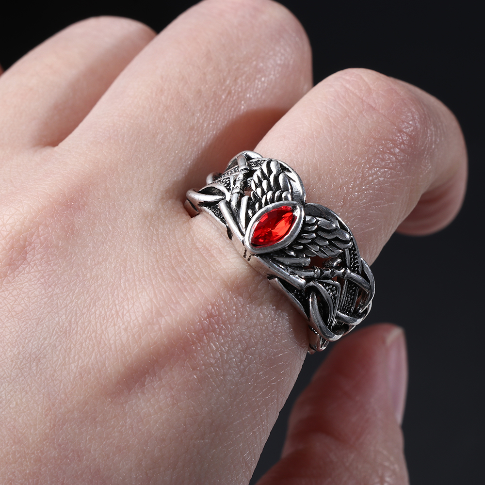 Nhẫn Kiểu Dáng Đôi Cánh Bằng Thép Không Gỉ Sành Điệu Cho Nam