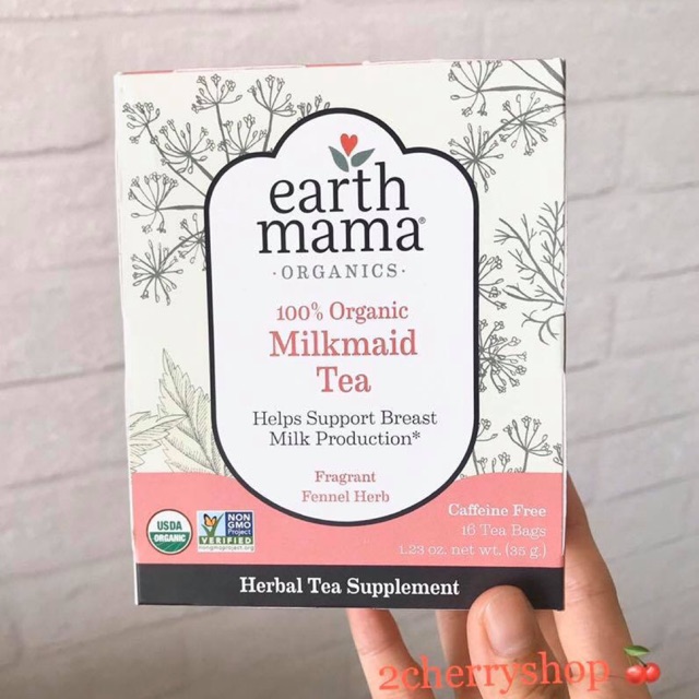 Trà lợi sữa hữu cơ Earth Mama Hộp 16 túi lọc