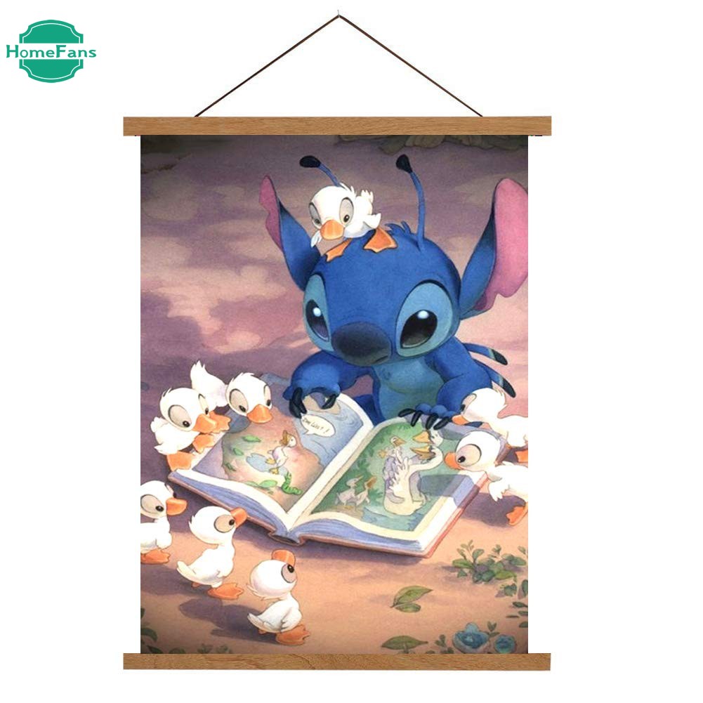 Bộ tranh đính đá 5D họa tiết hoạt hình dễ thương DIY dùng trang trí nhà cửa