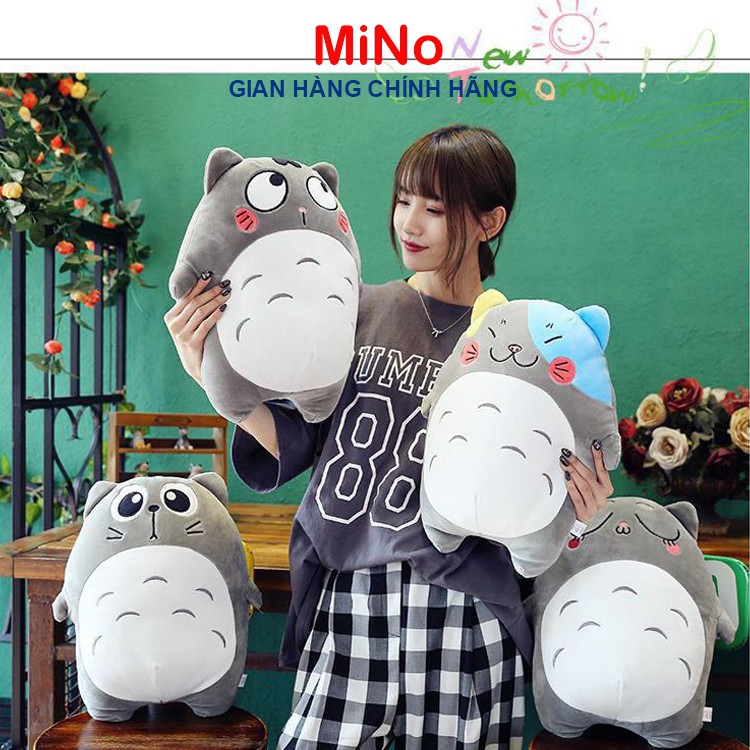 Gấu Bông Totoro Biểu Cảm Làm Gối Ôm MINO