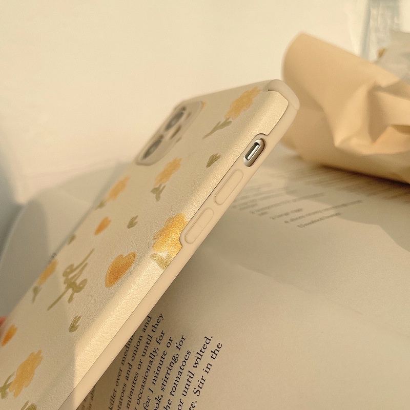 Bao Da Điện Thoại In Họa Tiết Hoa Sơn Dầu Cho Iphone 11 12 12 Pro Xs 7 / 8 Plus | BigBuy360 - bigbuy360.vn