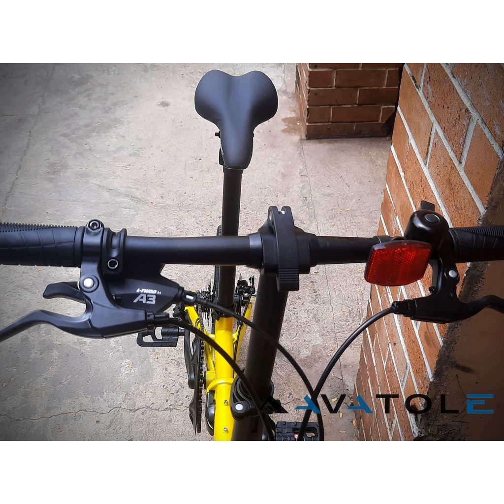 Xe đạp gấp Fornix F160 Khung sườn thép Chrome molypden Vòng bánh 16in Tay Đề L-TW00 2:1 A3 Tốc độ 8Speed màu Vàng