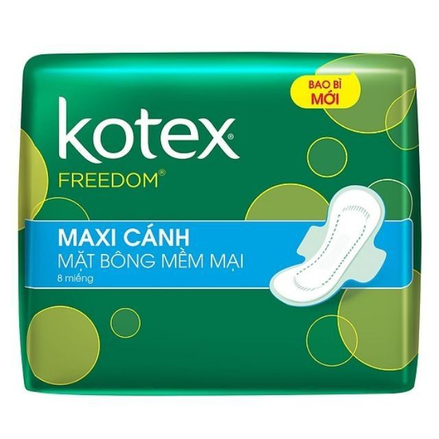 Băng vệ sinh Kotex Freedom maxi cánh 8 miếng