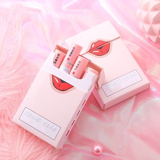 Bộ son môi lì kháng nước kèm hộp đựng hình gói thuốc lá hiệu MAGIC CASA