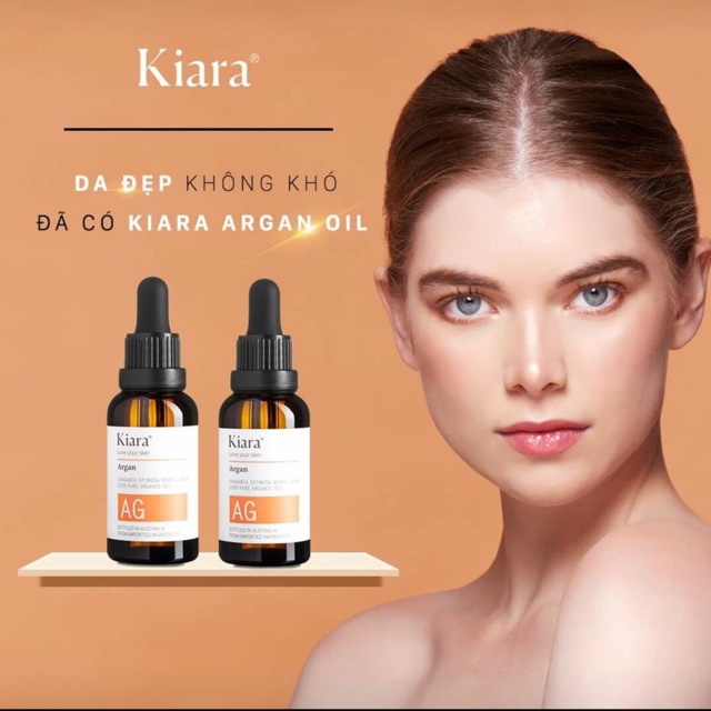 Dầu dưỡng da Kiara argan oil chính hãng phân phối bởi Kiara Vietnam mẫu mới nhất date mới nhất 2022