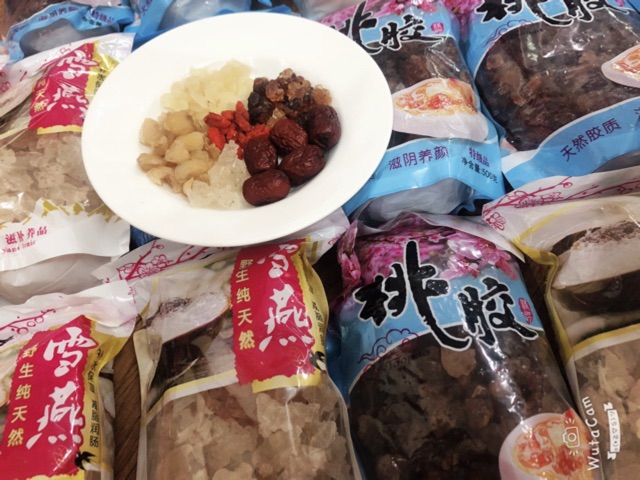 Combo Sỉ 1kg Bồ Mễ, 1kg Tuyết Yến, 1kg Nhựa Đào kèm quà tặng 100gr Long nhãn, 100gr kỷ tử, 100gr táo đỏ thái lát