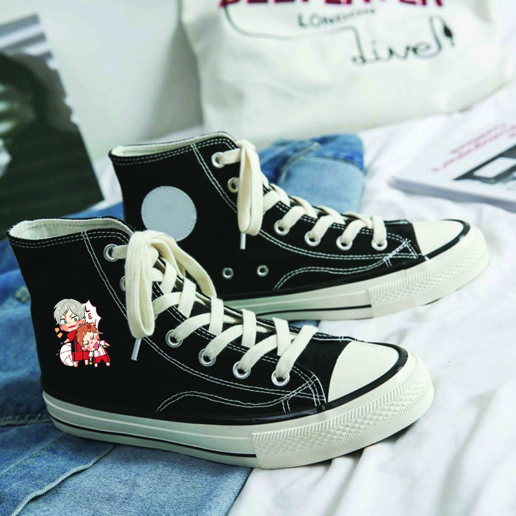 Giày thể thao cổ cao in hình HAIKYUU!! VUA BÓNG CHUYỀN size nam nữ 36 - 43 thời trang anime chibi