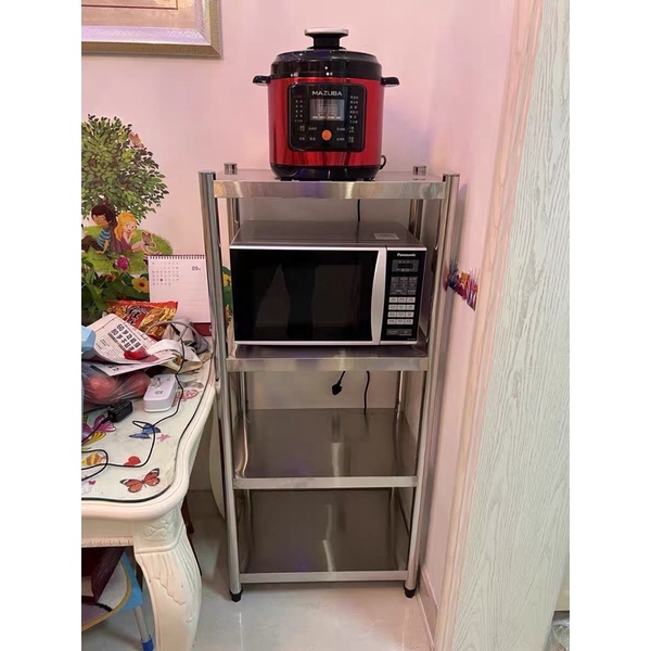 Kệ inox 4 tầng cao cấp đa năng 50 x 120 x 35cm - Kệ bếp inox 304 để lò vi sóng
