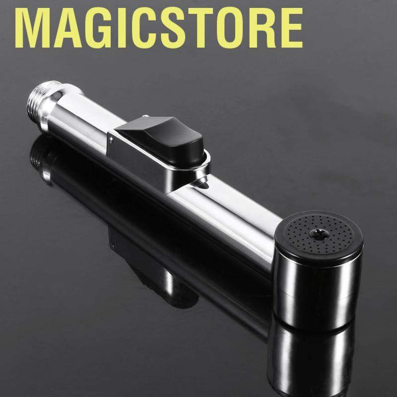 Magicstore Home Bathroom Handheld Portable Chrome Plated ABS Shattaf Toilet Bidet Shower Spray