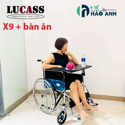 Xe lăn có bàn ăn Lucass X9 + bàn ăn