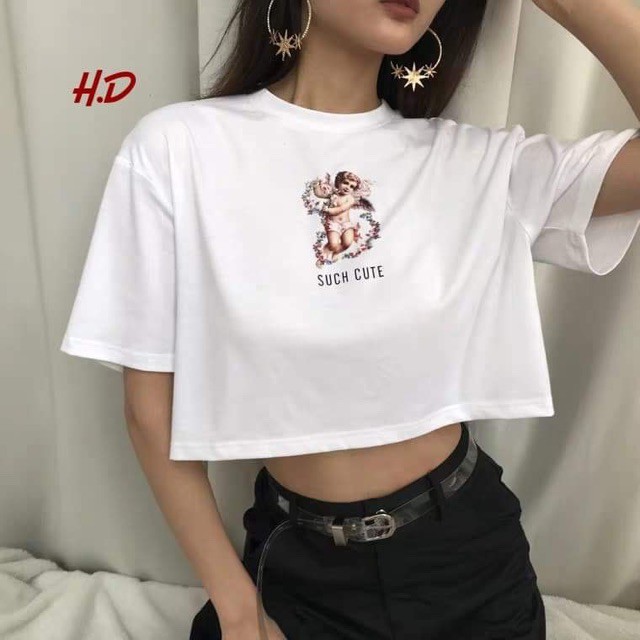 [FREESHIP ĐƠN TỪ 50K] Áo croptop Such Cute ngắn tay HDA0619
