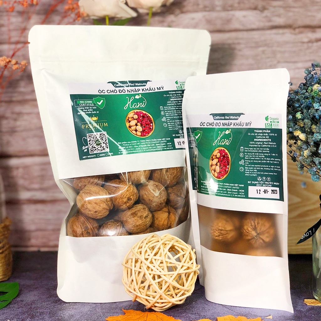 Óc Chó Đỏ Hartley Mỹ 500g nguyên vỏ - Hàng Nhập Khẩu Thượng Hạng  💰 Dinh dưỡng HANI FOOD