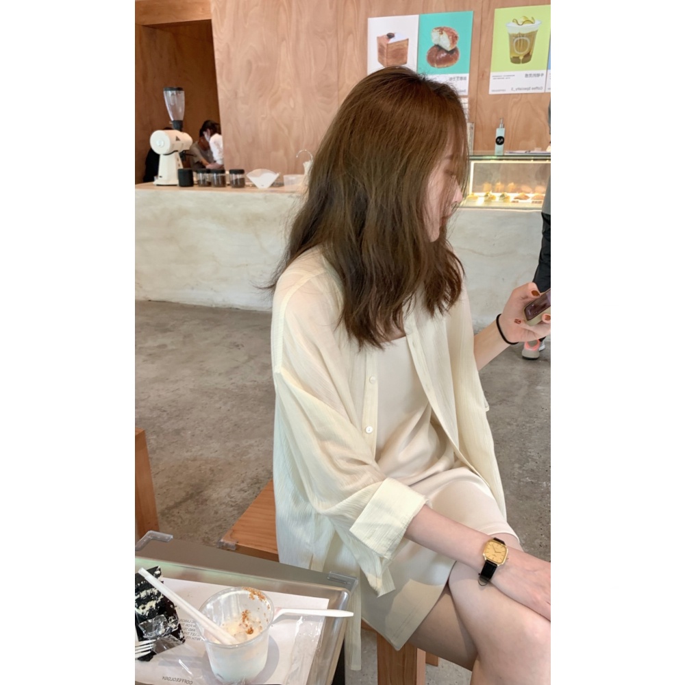 NRVP Áo Sơ Mi Dáng Rộng Thời Trang Hàn Quốc Cá Tính Cho Nữ