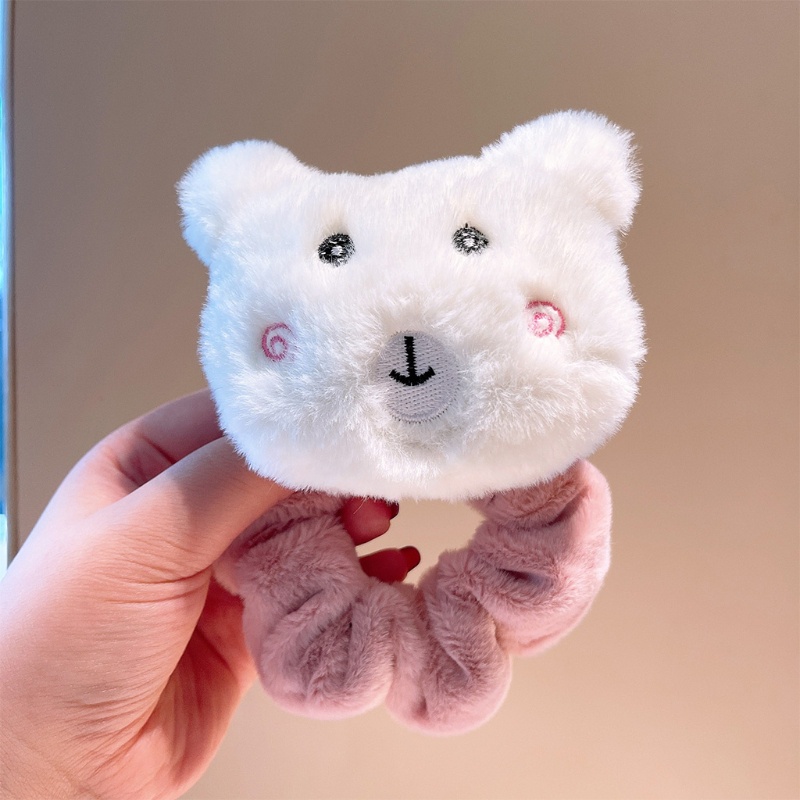 Flgo Dây Cột Tóc Đuôi Ngựa Hình Gấu Nhồi Bông Dễ Thương