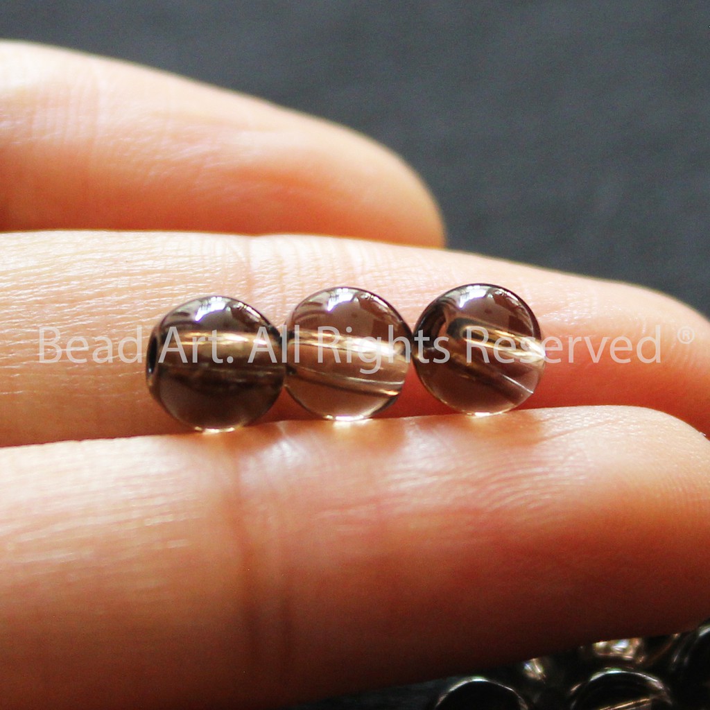 6MM T.A Khói Nâu Trong, Kim, Thuỷ, Phối Vòng Tay Phong Thuỷ, Chuỗi Hạt, Trang Sức S50