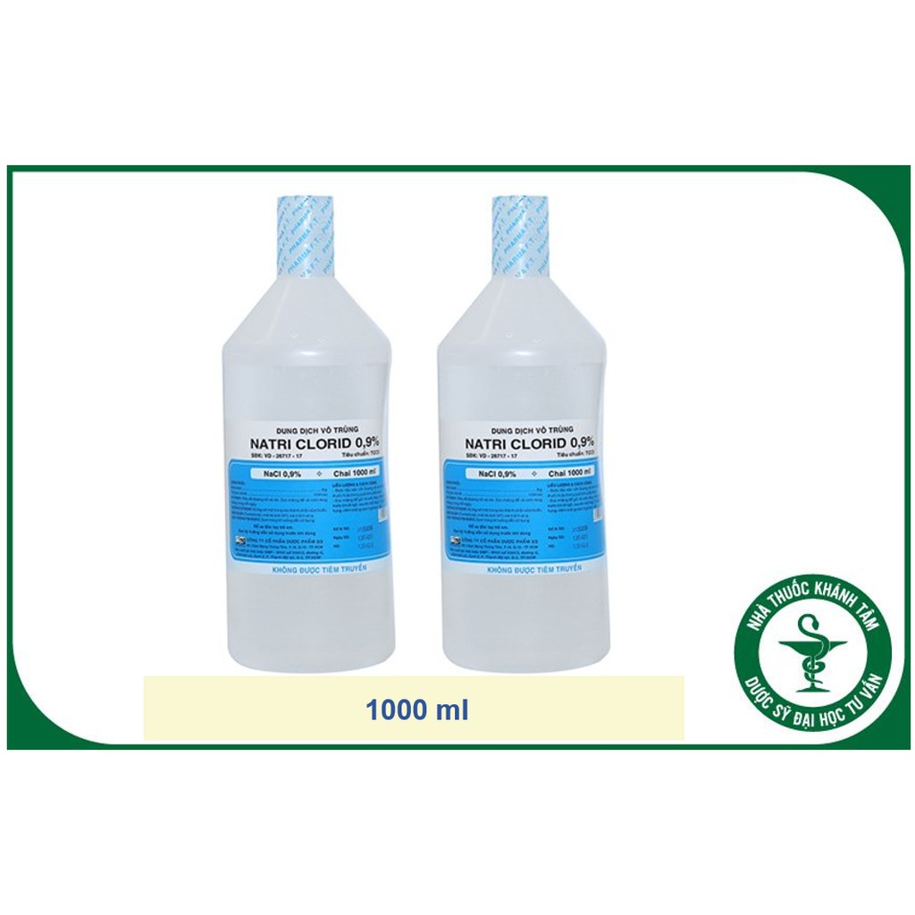 ✅ [CHÍNH HÃNG] Nước muối sinh lý natri clorid 3/2 500ml và 1000ml