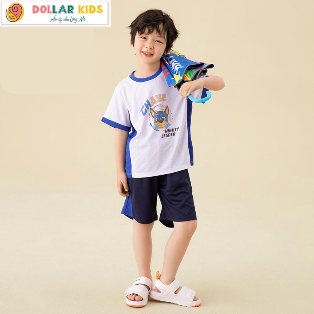 Đồ Bộ Cho Bé Trai Hãng Dollarkids Vải 100%Cotton Co Giãn Thoáng Mát, Thấm Hút Mồ Hôi