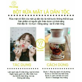 Bột rửa mặt lá dân tộc