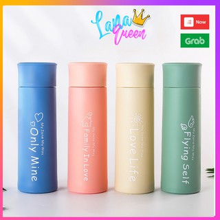 Bình giữ nhiệt phong cách Bắc Âu 🌸 Bình đựng nước cao cấp 450ml đẹp và thời trang - LANA QUEEN