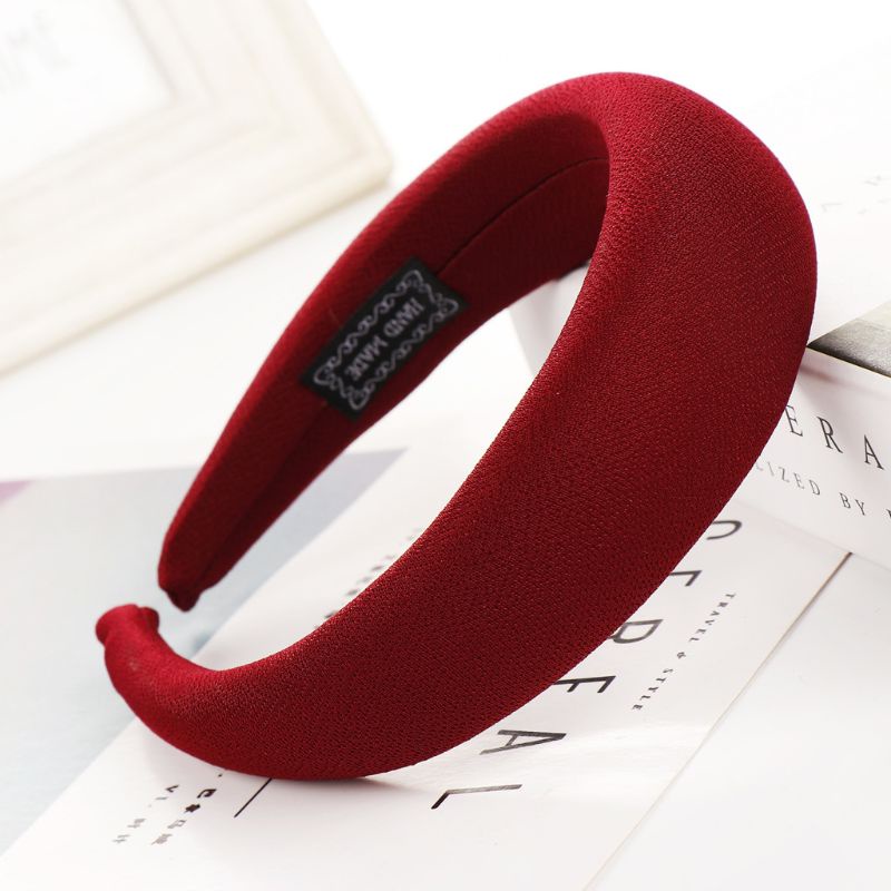 Băng Đô Cài Tóc Xốp Dày Bản Rộng 6 Màu Sắc Ngọt Ngào Phong Cách Hàn Quốc Cho Nữ