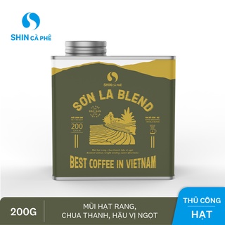 Shin cà phê _ cà phê arabica 100% sơn la blend - hộp thiếc 200g