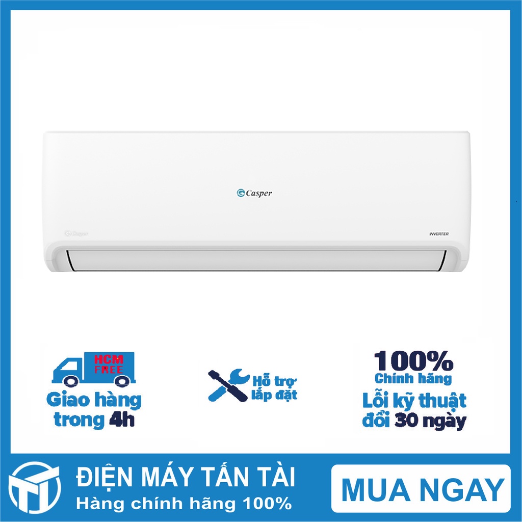 Máy lạnh Casper Inverter 1.5 HP GC-12IS32 Mới 2021  Hẹn giờ bật tắt máy,Làm lạnh nhanh tức thì - GIAO HÀNG MIỄN PHÍ HCM